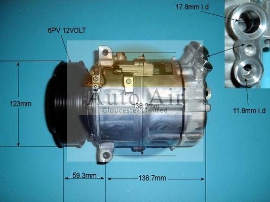 Auto Air Gloucester 14-2056 - Compressor, air conditioning autospares.lv