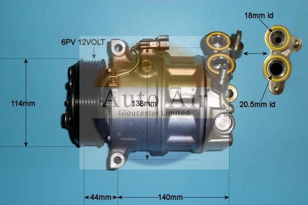 Auto Air Gloucester 14-2066 - Compressor, air conditioning autospares.lv