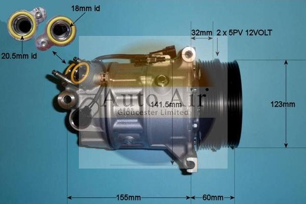 Auto Air Gloucester 14-2068 - Compressor, air conditioning autospares.lv