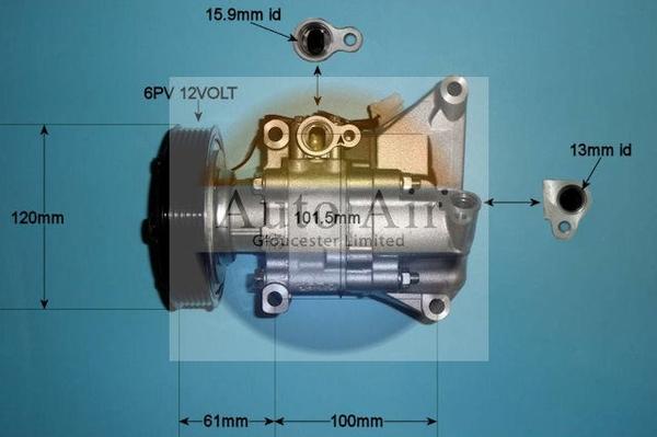 Auto Air Gloucester 14-2075 - Compressor, air conditioning autospares.lv