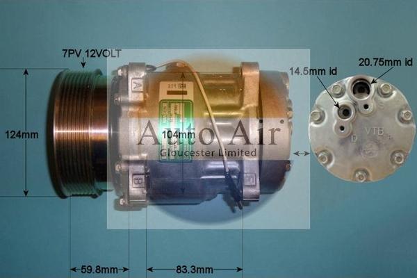 Auto Air Gloucester 14-2071 - Compressor, air conditioning autospares.lv