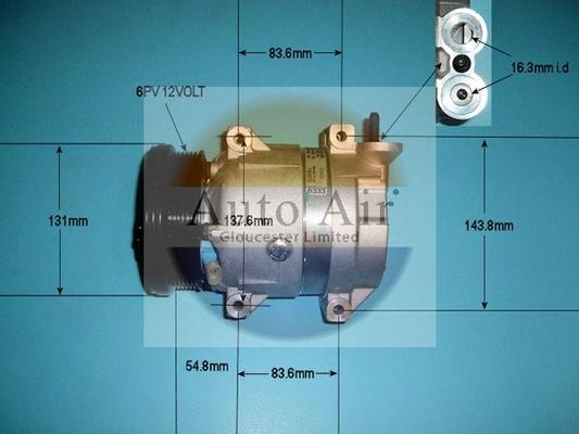 Auto Air Gloucester 14-2206 - Compressor, air conditioning autospares.lv