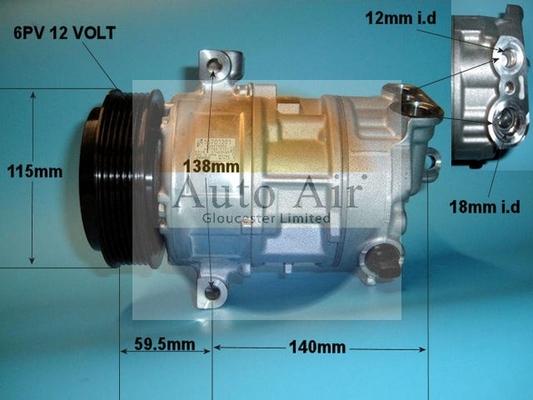 Auto Air Gloucester 14-7496 - Compressor, air conditioning autospares.lv