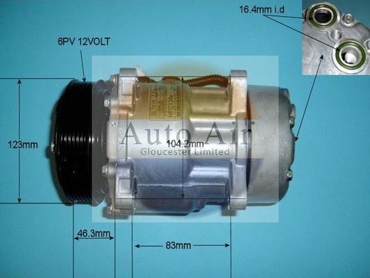 Auto Air Gloucester 14-7486P - Compressor, air conditioning autospares.lv