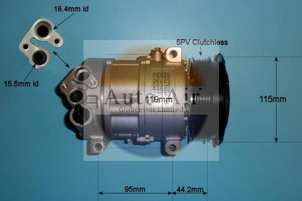 Auto Air Gloucester 14-7488P - Compressor, air conditioning autospares.lv