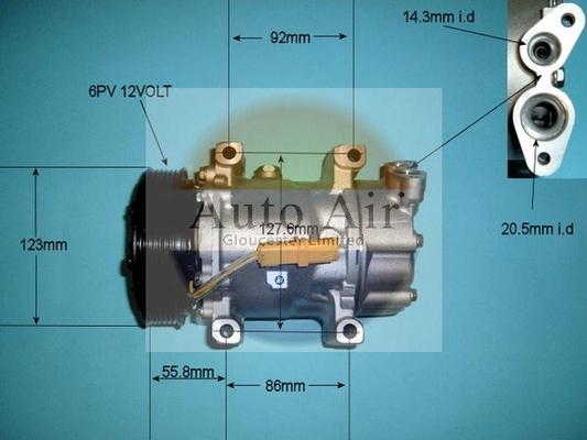 Auto Air Gloucester 14-7482R - Compressor, air conditioning autospares.lv