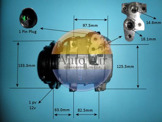 Auto Air Gloucester 14-7424P - Compressor, air conditioning autospares.lv