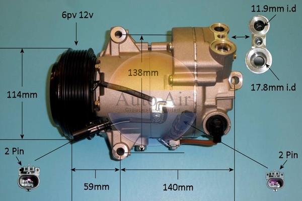 Auto Air Gloucester 14-7479P - Compressor, air conditioning autospares.lv