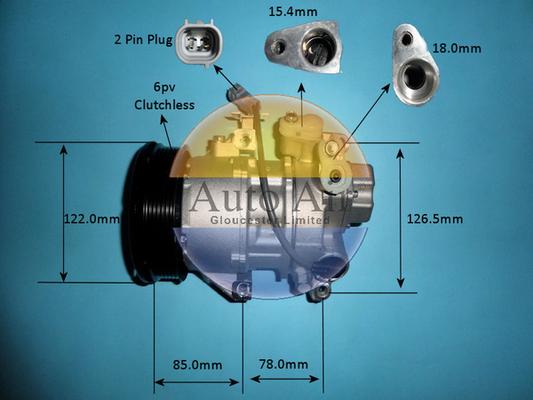 Auto Air Gloucester 14-7472P - Compressor, air conditioning autospares.lv