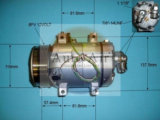 Auto Air Gloucester 14-7589 - Compressor, air conditioning autospares.lv