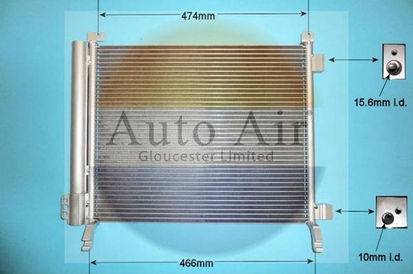 Auto Air Gloucester 16-9991 - Condenser, air conditioning autospares.lv