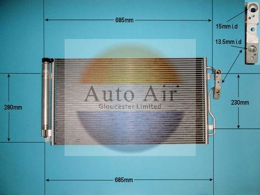 Auto Air Gloucester 16-9948A - Condenser, air conditioning autospares.lv
