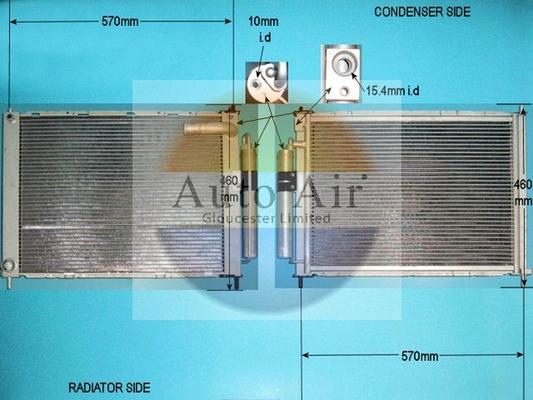 Auto Air Gloucester 16-9950 - Condenser, air conditioning autospares.lv