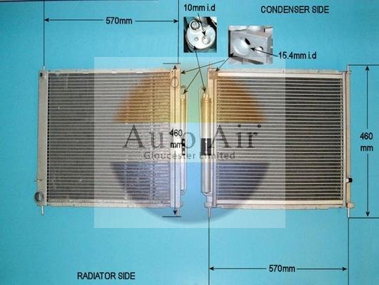 Auto Air Gloucester 16-9980 - Condenser, air conditioning autospares.lv