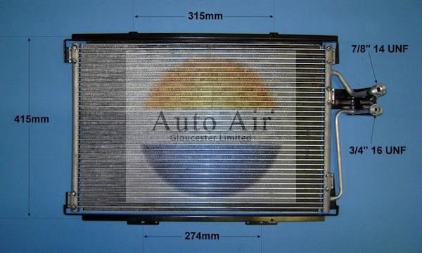 Auto Air Gloucester 16-9551 - Condenser, air conditioning autospares.lv