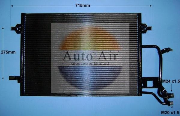 Auto Air Gloucester 16-9561 - Condenser, air conditioning autospares.lv