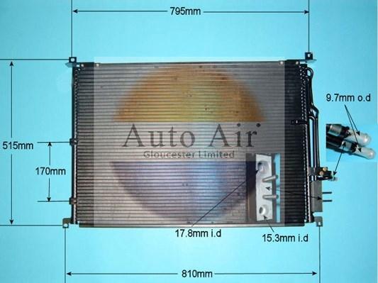 Auto Air Gloucester 16-9798 - Condenser, air conditioning autospares.lv