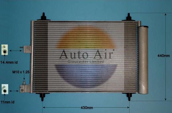 Auto Air Gloucester 16-9748 - Condenser, air conditioning autospares.lv