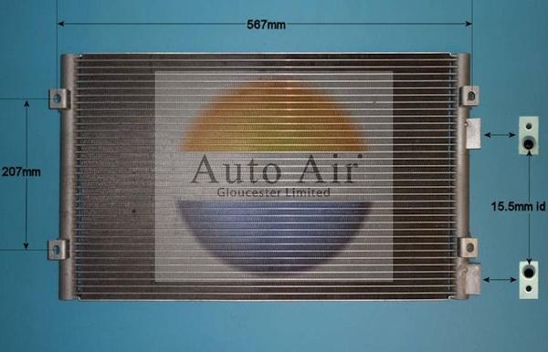 Auto Air Gloucester 16-5110 - Condenser, air conditioning autospares.lv