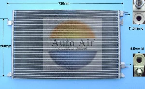 Auto Air Gloucester 16-6515 - Condenser, air conditioning autospares.lv