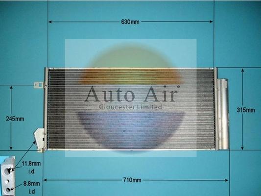 Auto Air Gloucester 16-6222 - Condenser, air conditioning autospares.lv