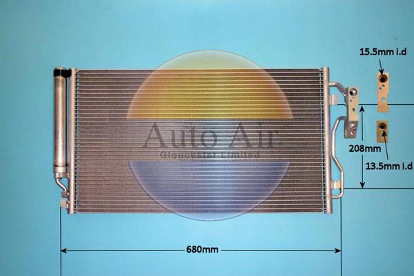 Auto Air Gloucester 16-0060 - Condenser, air conditioning autospares.lv