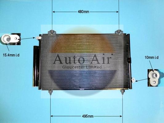 Auto Air Gloucester 16-1107 - Condenser, air conditioning autospares.lv