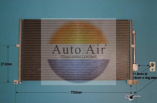 Auto Air Gloucester 16-1131 - Condenser, air conditioning autospares.lv