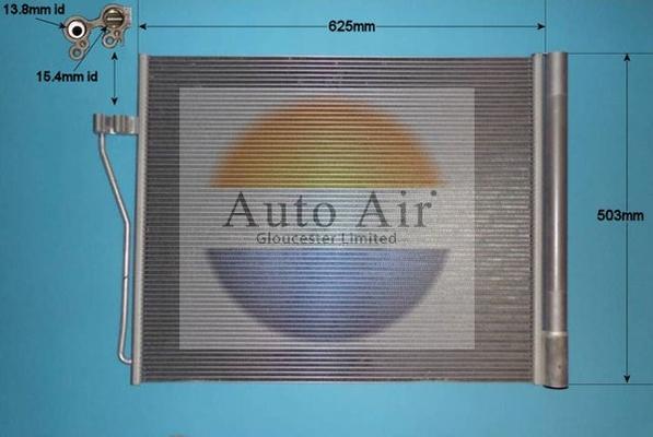 Auto Air Gloucester 16-1359A - Condenser, air conditioning autospares.lv