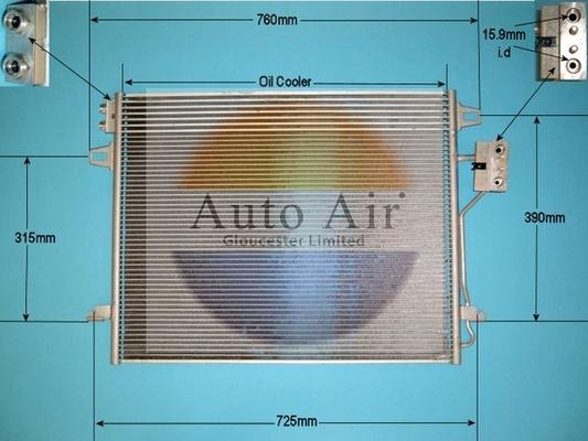 Auto Air Gloucester 16-1368 - Condenser, air conditioning autospares.lv