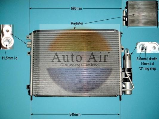 Auto Air Gloucester 16-1314 - Condenser, air conditioning autospares.lv