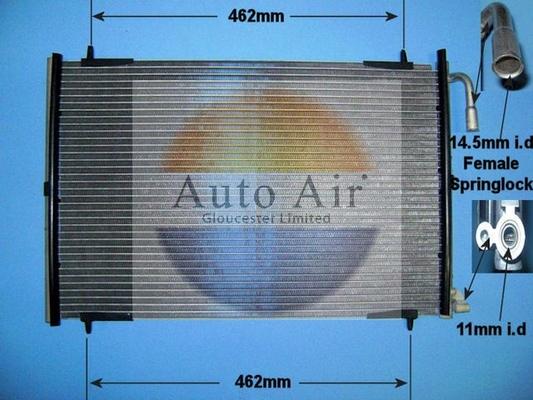 Auto Air Gloucester 16-1249 - Condenser, air conditioning autospares.lv