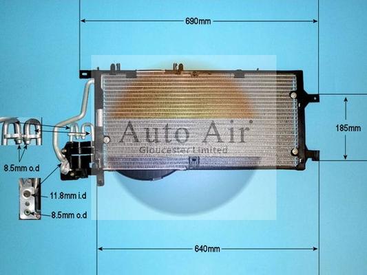 Auto Air Gloucester 16-1244 - Condenser, air conditioning autospares.lv