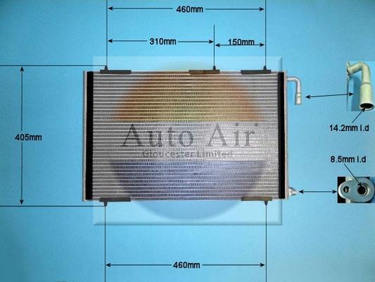 Auto Air Gloucester 16-8910 - Condenser, air conditioning autospares.lv