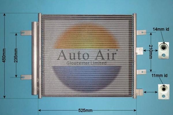 Auto Air Gloucester 16-2037 - Condenser, air conditioning autospares.lv