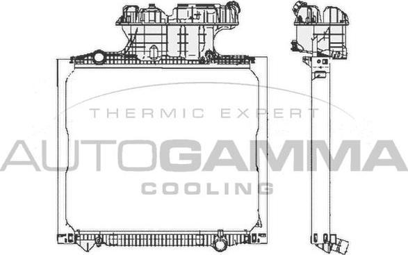 Autogamma 404442 - Radiator, engine cooling autospares.lv