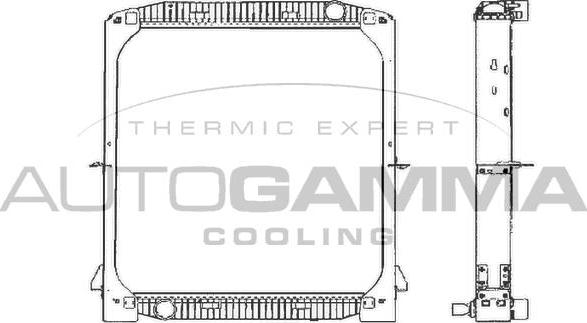 Autogamma 404066 - Radiator, engine cooling autospares.lv