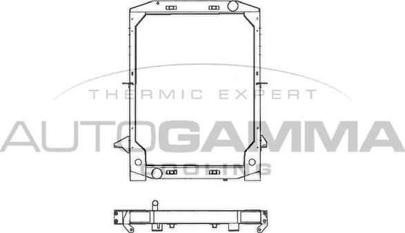 Autogamma 404062 - Radiator, engine cooling autospares.lv