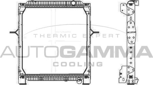 Autogamma 404886 - Radiator, engine cooling autospares.lv