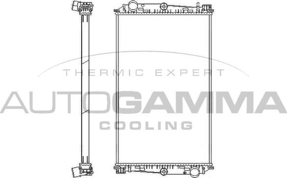 Autogamma 405294 - Radiator, engine cooling autospares.lv