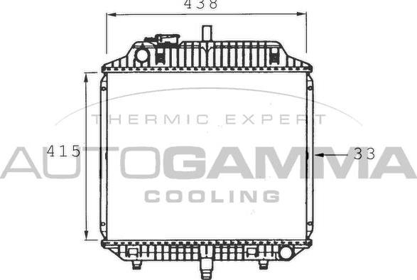 Autogamma 400442 - Radiator, engine cooling autospares.lv