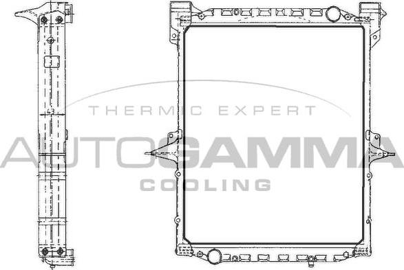 Autogamma 400576 - Radiator, engine cooling autospares.lv