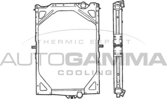 Autogamma 400666 - Radiator, engine cooling autospares.lv