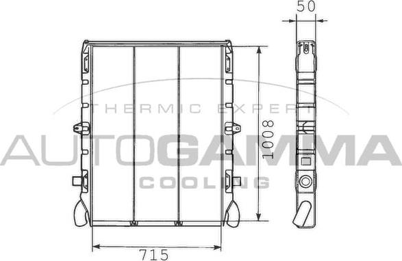 Autogamma 400090 - Radiator, engine cooling autospares.lv