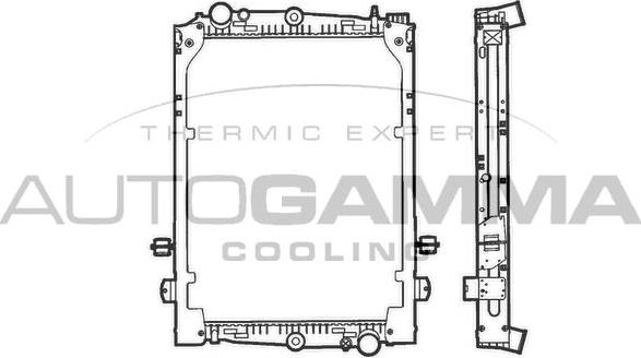 Autogamma 400080 - Radiator, engine cooling autospares.lv