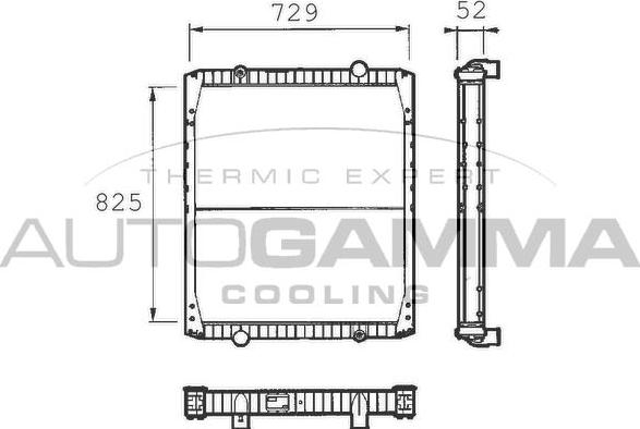 Autogamma 400360 - Radiator, engine cooling autospares.lv