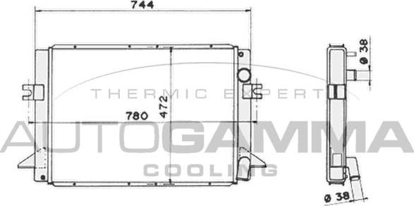 Autogamma 400758 - Radiator, engine cooling autospares.lv