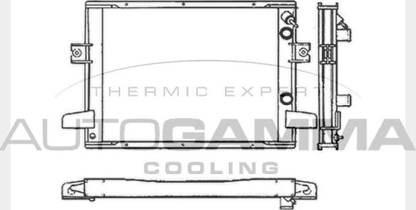 Autogamma 400760 - Radiator, engine cooling autospares.lv