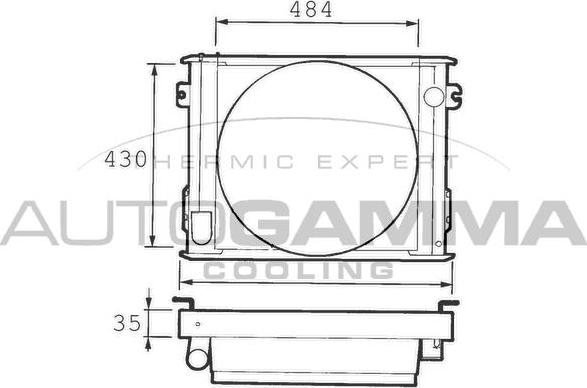 Autogamma 400710 - Radiator, engine cooling autospares.lv