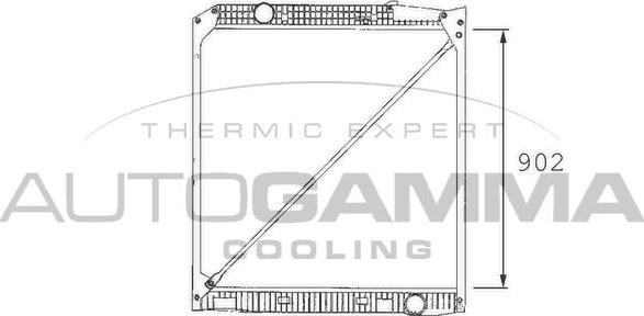 Autogamma 401116 - Radiator, engine cooling autospares.lv